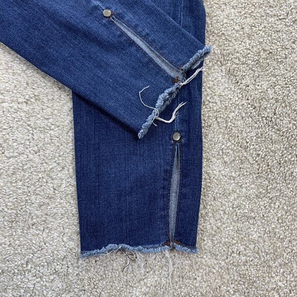 Judy Blue Skinny Fit Jeans Size 3/26 Frayed Hems Blue Women 27" Inseam 42-15 - Picture 7 of 10